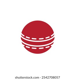 Cricket ball icon flat vector design