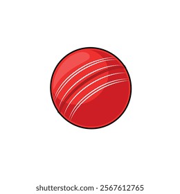 Cricket ball icon flat vector design