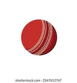 Cricket ball icon flat vector design