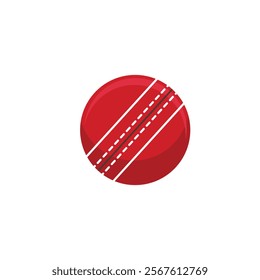 Cricket ball icon flat vector design