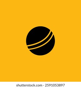 Cricket ball icon logo flat vector design