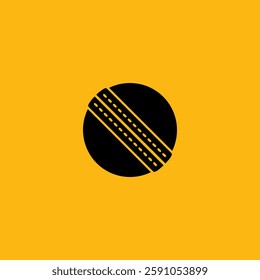 Cricket ball icon logo flat vector design