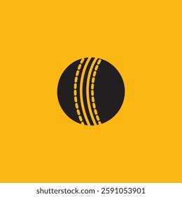 Cricket ball icon logo flat vector design