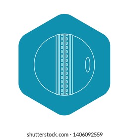 Cricket ball icon. Outline illustration of cricket ball vector icon for web