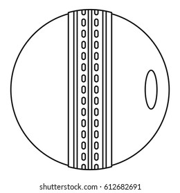 Cricket ball icon. Outline illustration of cricket ball vector icon for web