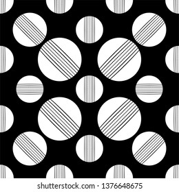 Cricket Ball Icon Seamless Pattern, Leather Cricket Ball Vector Art Illustration