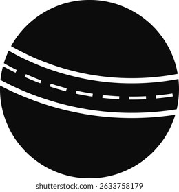 cricket ball icon. Sports equipment symbol. Summer team sports. Summer team sports
