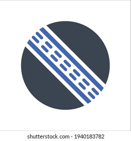 Cricket ball icon, Vector graphics