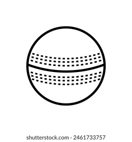 Icono de la bola de críquet Ilustración vectorial.