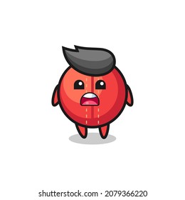 cricket ball illustration with apologizing expression, saying I am sorry , cute style design for t shirt, sticker, logo element