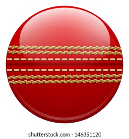 Cricket Ball Isolated On A White Background