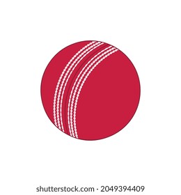 Cricket Ball On White Background Stock Vector (Royalty Free) 2049394409 ...