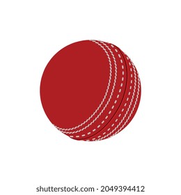 Cricket ball on white background