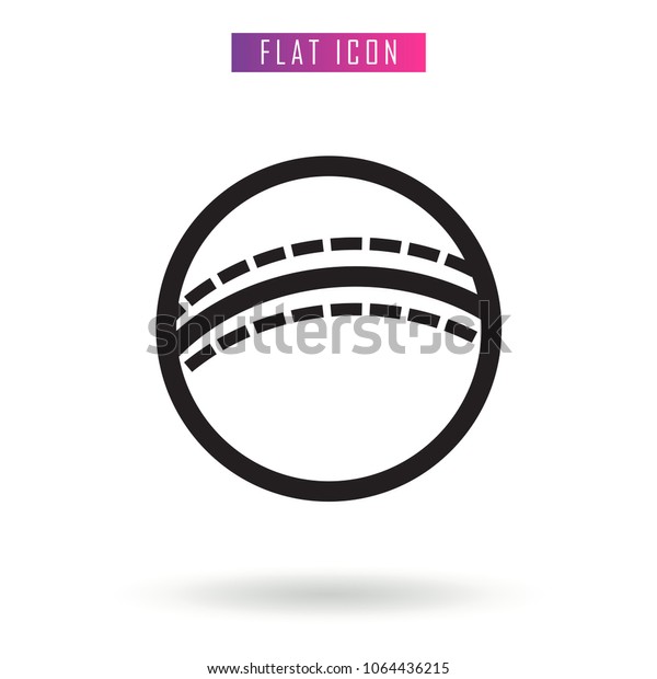Cricket Ball Outline Vector Icon Flat Stock Vector (Royalty Free) 1064436215 Shutterstock