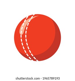 Cricket Ball Simple Vector Illustration