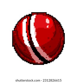 cricket ball sport game pixel art retro vector. bit cricket ball sport. old vintage illustration