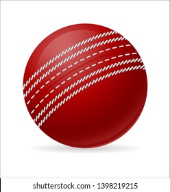 cricket ball for a sports game stock vector illustration isolated on white background