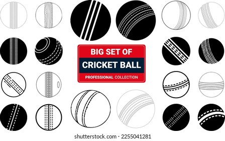 Cricket ball vector. 3D Illustration