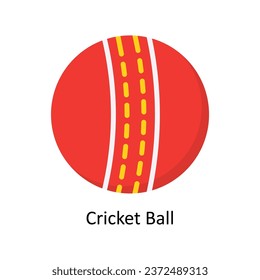 Icono plano de diseño del vector de bolas de cricket. Símbolo del archivo EPS 10 de fondo blanco 