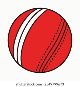 cricket ball vector icon illustration on white background