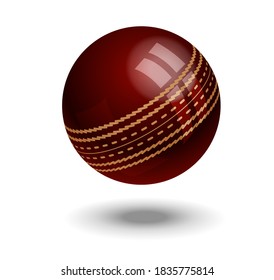Cricket ball vector illustration isolated on white background