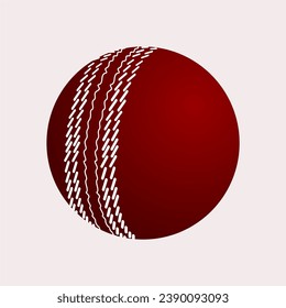 Cricket Ball Vector illustration of a ball. Isolated