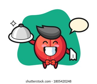 Cricket ball waiter cartoon 