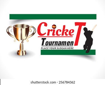 cricket banner background with batsman vector illustration 