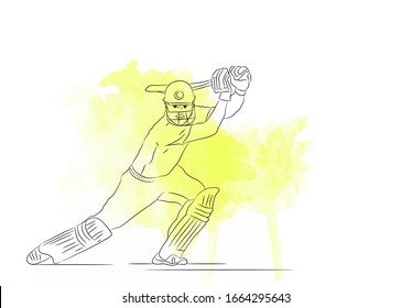 Cricket  banner batsman championship background. cover, poster, template, brochure, decorated, flyer, banner.