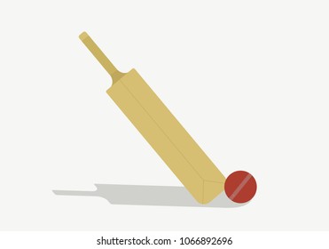 Cricket bat and ball