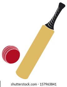 Cricket Bat And Cricket Ball