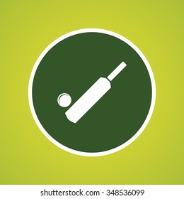 Cricket Bat & Ball Icon