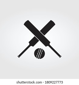 Cricket Bat Ball Icon Design Vector For Multiple Use 