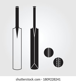 Cricket bat ball icon design vector for multiple use 