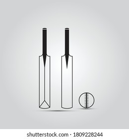 Cricket bat ball icon design vector for multiple use 