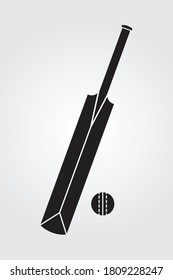 Cricket bat ball icon design vector for multiple use 