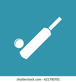 Cricket Bat & Ball Icon. Eps-10.