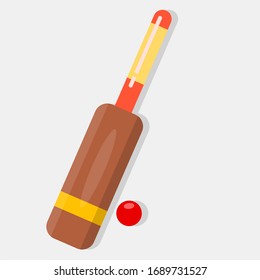 cricket bat with ball vector illustration for sport concept 