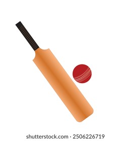 cricket bat and ball Vector Illustration Icon high quality