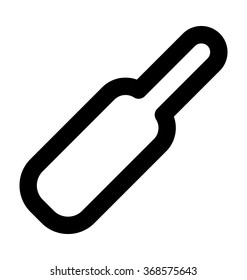 Cricket Bat Bold Line Vector Icon