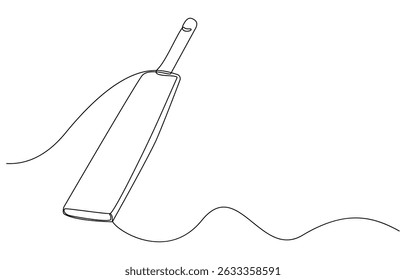 cricket bat Continuous single line drawing