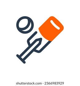 Cricket Bat Equipment Vektorgrafik-Illustration