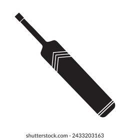 Cricket bat: Essential sports equipment, crafted from willow, used to strike the ball in the dynamic game of cricket, combining tradition and precision. Vector illustration.