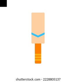 cricket bat flat style vector