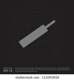Cricket Bat Icon - Black Creative Background - Free vector icon