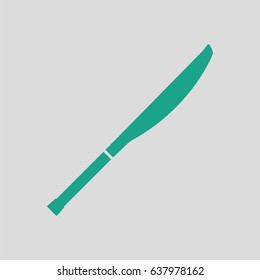 Cricket bat icon. Gray background with green. Vector illustration.