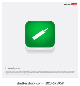 Cricket Bat Icon Green Web Button