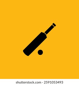 Cricket bat icon logo flat vector design