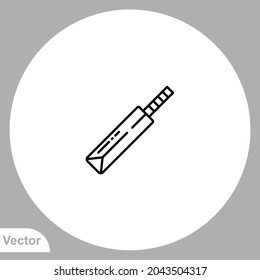 Cricket bat icon sign vector,Symbol, logo illustration for web and mobile