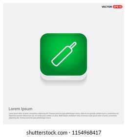 Cricket Bat IconGreen Web Button - Free vector icon